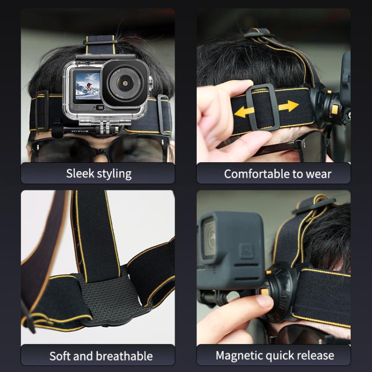 PULUZ Magnetic Quick - release Head Strap Harness Belt, Head Strap - ORIWHIZDJI & Insta360 AccessoriesHead BeltPULUZ
