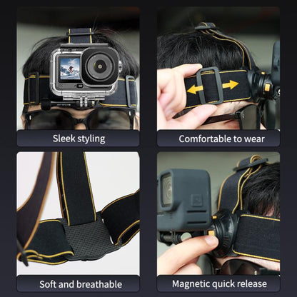 PULUZ Magnetic Quick - release Head Strap Harness Belt, Head Strap - ORIWHIZDJI & Insta360 AccessoriesHead BeltPULUZ
