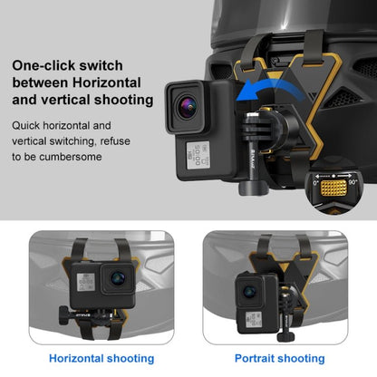 PULUZ Magnetic Quick Release Motorcycle Helmet Chin Strap Mount, Helmet Chin Strap - ORIWHIZDJI & Insta360 AccessoriesHelmet MountPULUZ