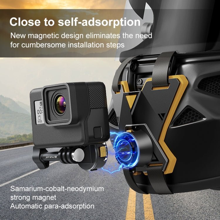 PULUZ Magnetic Quick Release Motorcycle Helmet Chin Strap Mount, Helmet Chin Strap - ORIWHIZDJI & Insta360 AccessoriesHelmet MountPULUZ