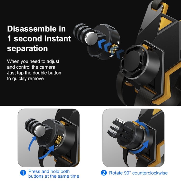 PULUZ Magnetic Quick Release Motorcycle Helmet Chin Strap Mount, Helmet Chin Strap - ORIWHIZDJI & Insta360 AccessoriesHelmet MountPULUZ