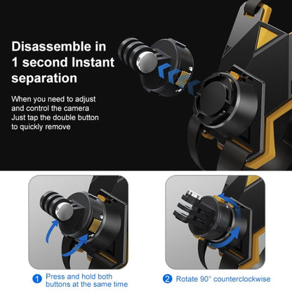 PULUZ Magnetic Quick Release Motorcycle Helmet Chin Strap Mount, Helmet Chin Strap - ORIWHIZDJI & Insta360 AccessoriesHelmet MountPULUZ