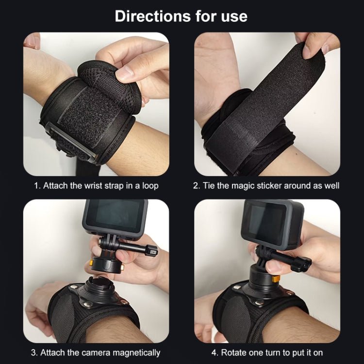 PULUZ Magnetic Quick - release Wrist Strap Harness Belt, Wrist Strap - ORIWHIZDJI & Insta360 AccessoriesPULUZUniversal Chest & Head Belt