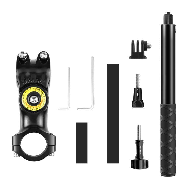 PULUZ Motorcycle Bicycle Handlebar Fixture Mount Camera Bracket Adapter with Monopod Stand, Motorcycle Monopod Stand - ORIWHIZBicycle Handlebar MountDJI & Insta360 AccessoriesPULUZ
