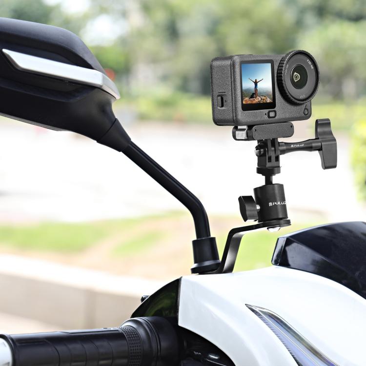 PULUZ Motorcycle Rearview Mirror Aluminum Alloy Action Camera Holder Mount, Rearview Mirror Mount - ORIWHIZDJI & Insta360 AccessoriesOther MountPULUZ
