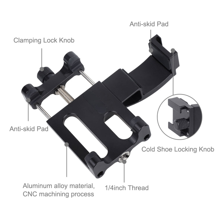 PULUZ Multifunction Aluminum Alloy Smartphone Fixing Clamp Expansion Holder Mount Bracket for DJI OSMO Pocket / Pocket 2, Fixing Clamp - ORIWHIZDJI & Insta360 AccessoriesMount & HolderOsmo Pocket Accessories