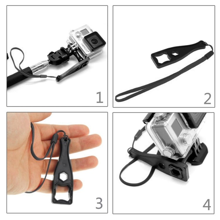 PULUZ Plastic Thumbscrew Wrench Spanner with Lanyard for GoPro, Insta360, DJI and Other Action Cameras, Wrench (PVC Material) Black - ORIWHIZDJI & Insta360 AccessoriesPULUZTools