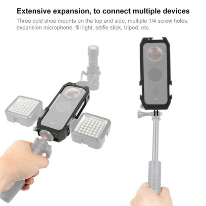 PULUZ Protective Cage Rig Housing Frame with Cold Shoe Mounts & Magnetic Folding Tripod Adapter for Insta360 ONE X2, Cage For Insta360 ONE X2 - ORIWHIZDJI & Insta360 AccessoriesInsta360 X SeriesProtection & Cases