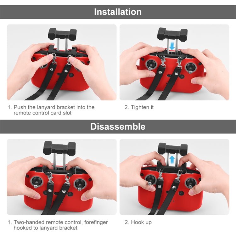 PULUZ Shockproof Anti - scratch Silicone Case with Neck Strap For DJI Neo / Mini 3 / 3 Pro / Mavic 3 / Air 2S / Mini 2 RC - N2 / RC - N1 / RC - N3 Remote Control, For DJI Mini 3 / 3 Pro / Mavic 3 / Air 2S / Mini 2 Remote Control with Neck Strap - ORIWHIZCases & BagsDJI & Insta360 AccessoriesDJI Neo Accessories