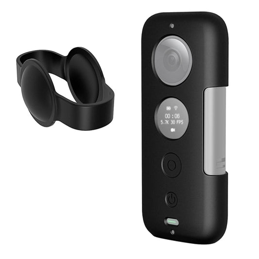 PULUZ Silicone Protective Case with Lens Cover for Insta360 ONE X, For Insta360 ONE X(Black), For Insta360 ONE X(Red) - ORIWHIZDJI & Insta360 AccessoriesInsta360 X SeriesProtection & Cases