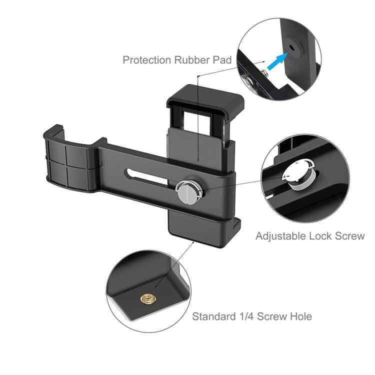 PULUZ Smartphone Fixing Clamp 1/4 inch Holder Mount Bracket for DJI OSMO Pocket / Pocket 2, Clamp - ORIWHIZDJI & Insta360 AccessoriesMount & HolderOsmo Pocket Accessories