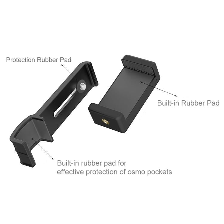 PULUZ Smartphone Fixing Clamp 1/4 inch Holder Mount Bracket for DJI OSMO Pocket / Pocket 2, Clamp - ORIWHIZDJI & Insta360 AccessoriesMount & HolderOsmo Pocket Accessories