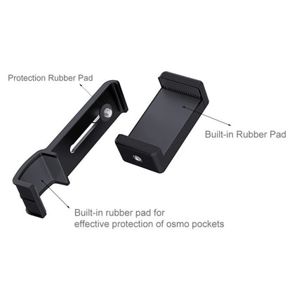 PULUZ Smartphone Fixing Clamp 1/4 inch Holder Mount Bracket + Grip Folding Tripod Mount Kits for DJI OSMO Pocket / Pocket 2, Clamp+Tripod - ORIWHIZDJI & Insta360 AccessoriesMount & HolderOsmo Pocket Accessories