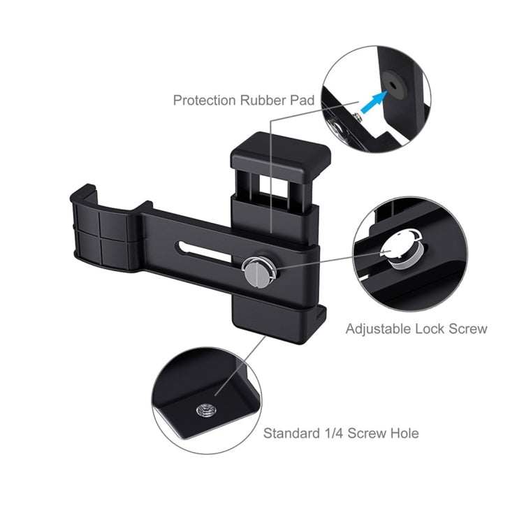 PULUZ Smartphone Fixing Clamp 1/4 inch Holder Mount Bracket + Grip Folding Tripod Mount Kits for DJI OSMO Pocket / Pocket 2, Clamp+Tripod - ORIWHIZDJI & Insta360 AccessoriesMount & HolderOsmo Pocket Accessories
