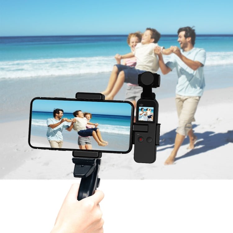 PULUZ Smartphone Fixing Clamp 1/4 inch Holder Mount Bracket + Grip Folding Tripod Mount Kits for DJI OSMO Pocket / Pocket 2, Clamp+Tripod - ORIWHIZDJI & Insta360 AccessoriesMount & HolderOsmo Pocket Accessories