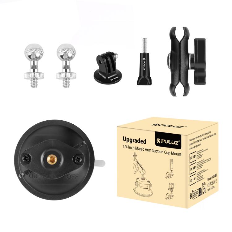 PULUZ Upgraded 1/4 inch Magic Arm Suction Cup Mount, Upgraded 1/4 inch Suction Cup Mount - ORIWHIZDJI & Insta360 AccessoriesPULUZSuction Cup Mount