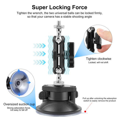 PULUZ Upgraded 1/4 inch Magic Arm Suction Cup Mount, Upgraded 1/4 inch Suction Cup Mount - ORIWHIZDJI & Insta360 AccessoriesPULUZSuction Cup Mount