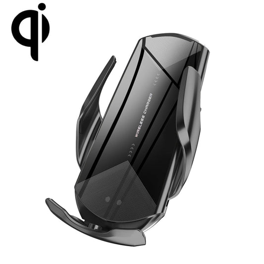 Q2 15W Universal Rotation Infrared Induction Magnetic Car Wireless Charging Mobile Phone Holder with Micro USB + 8 Pin + Type - C / USB - C Magnetic Connector, Q2 Black, Q2 Gold, Q2 Blue, Q2 Red, Q2 Silver - ORIWHIZ