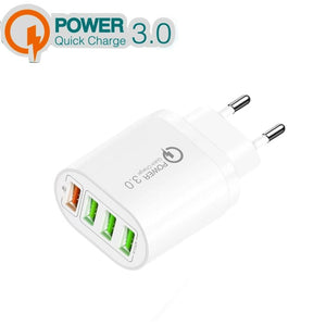 QC - 04 QC3.0 + 3 x USB 2.0 Multi - ports Charger for Mobile Phone Tablet, EU Plug, EU Plug - ORIWHIZ