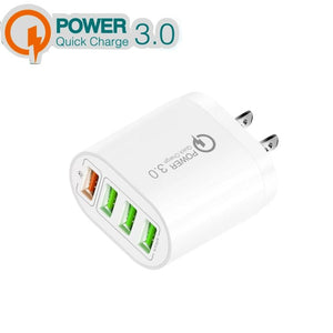 QC - 04 QC3.0 + 3 x USB 2.0 Multi - ports Charger for Mobile Phone Tablet, US Plug, US Plug - ORIWHIZ