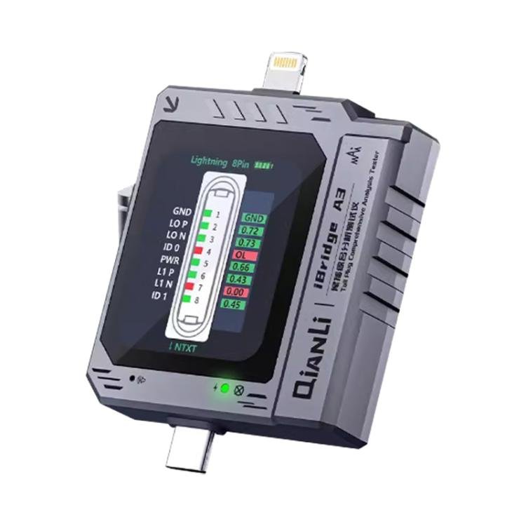 Qianli iBridge A3 Tail Plug Comprehensive Analysis Tester for Lightning & Type - C Interface Devices, Qianli iBridge A3 - ORIWHIZ