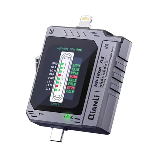 Qianli iBridge A3 Tail Plug Comprehensive Analysis Tester for Lightning & Type - C Interface Devices, Qianli iBridge A3 - ORIWHIZ