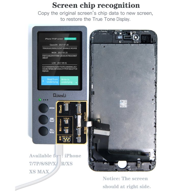 Qianli iCopy Plus 3 in 1 LCD Screen Original Color Repair Programmer For iPhone, 3 in 1 For iPhone 6 - 12 Series - ORIWHIZ