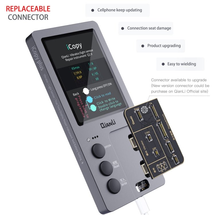 Qianli iCopy Plus 3 in 1 LCD Screen Original Color Repair Programmer For iPhone, 3 in 1 For iPhone 6 - 12 Series - ORIWHIZ