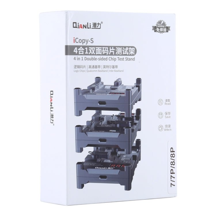 Qianli iCopy - S Double Sided Chip Test Stand 4 in1 Logic Baseband EEPROM Chip Non - removal For iPhone 7 / 7 Plus / 8 / 8 Plus, For iPhone 7 / 7 Plus / 8 / 8 Plus - ORIWHIZ
