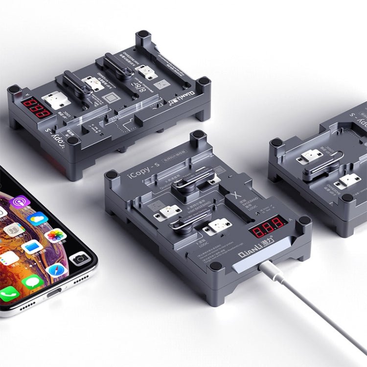 Qianli iCopy - S Double Sided Chip Test Stand 4 in1 Logic Baseband EEPROM Chip Non - removal For iPhone X / XS / XR / XS Max, For iPhone X / XS / XR / XS Max - ORIWHIZ