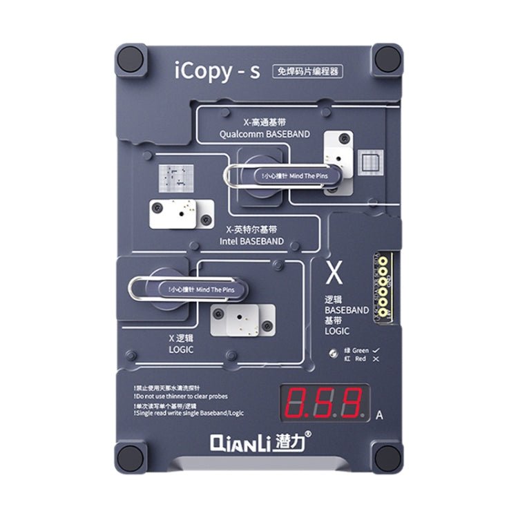 Qianli iCopy - S Double Sided Chip Test Stand 4 in1 Logic Baseband EEPROM Chip Non - removal For iPhone X / XS / XR / XS Max, For iPhone X / XS / XR / XS Max - ORIWHIZ