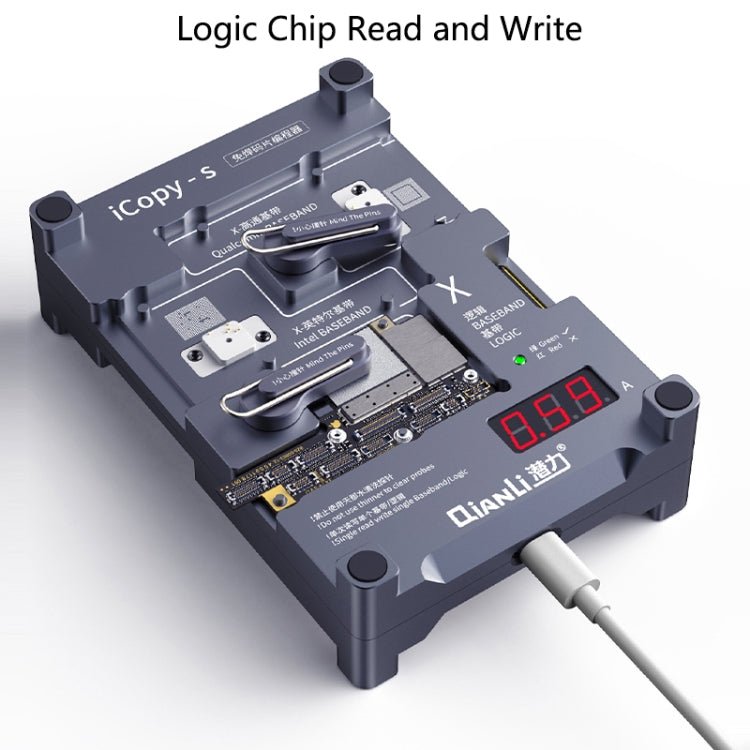 Qianli iCopy - S Double Sided Chip Test Stand 4 in1 Logic Baseband EEPROM Chip Non - removal For iPhone X / XS / XR / XS Max, For iPhone X / XS / XR / XS Max - ORIWHIZ