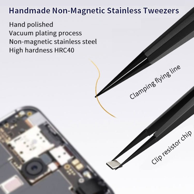 Qianli iNeezy FK - 04 Stainless Steel Extra - sharp Thickened Tweezers Pointed Tweezers, Qianli iNeezy FK - 04 - ORIWHIZ
