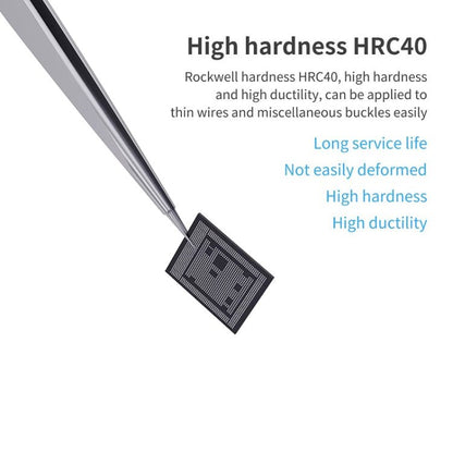 Qianli iNeezy YX - 01 Stainless Steel Extra - sharp Thickened Tweezers Pointed Tweezers, YX - 01 - ORIWHIZ