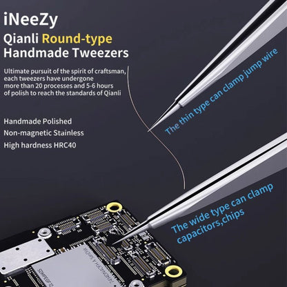 Qianli iNeezy YX - 01 Stainless Steel Extra - sharp Thickened Tweezers Pointed Tweezers, YX - 01 - ORIWHIZ