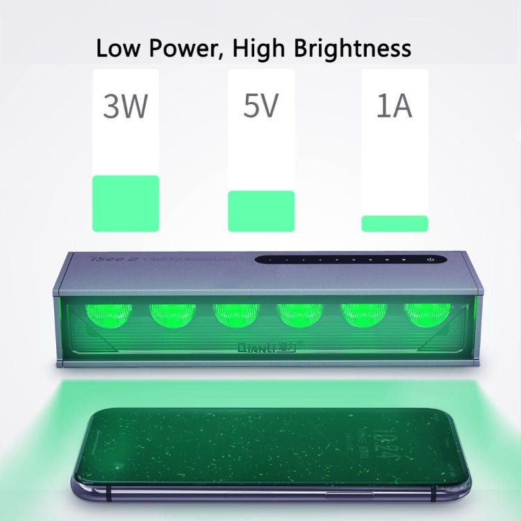 QIANLI iSee 2 LCD Screen Repair Dust Checking Fingerprint Scratch Detection Lamp Green Light Source Protect Eyes, QIANLI iSee - ORIWHIZ