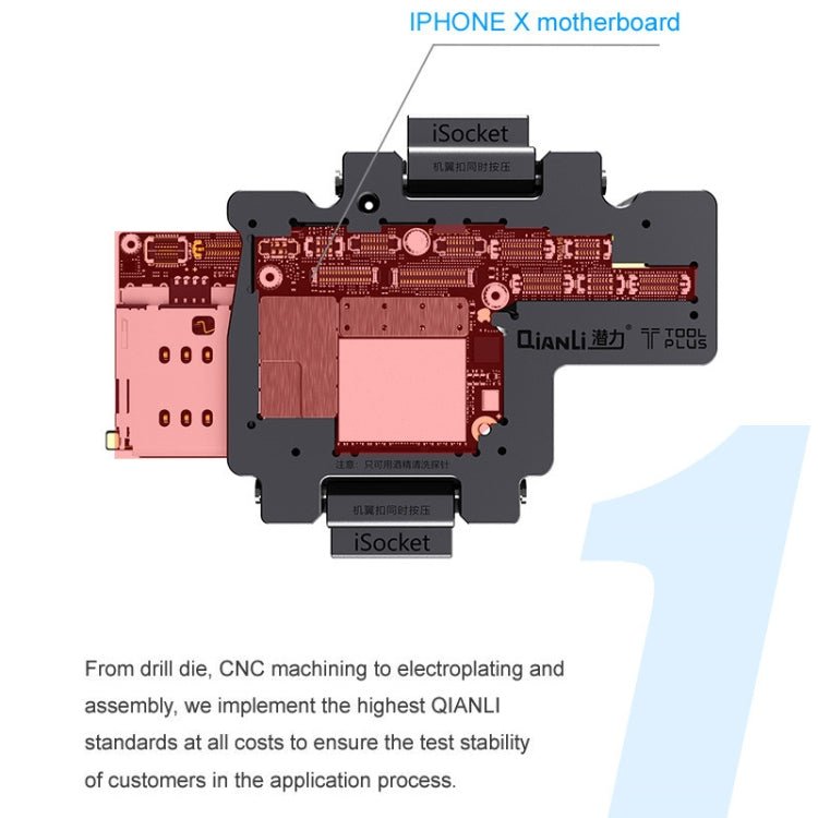 Qianli iSocket 3 In 1 Motherboard Layered Test Frame Upper Lower Layers Logic Board Function Fast Test Holder For iPhone X / XS / XS Max, Qianli iSocket For iPhone X / XS / XS Max - ORIWHIZ