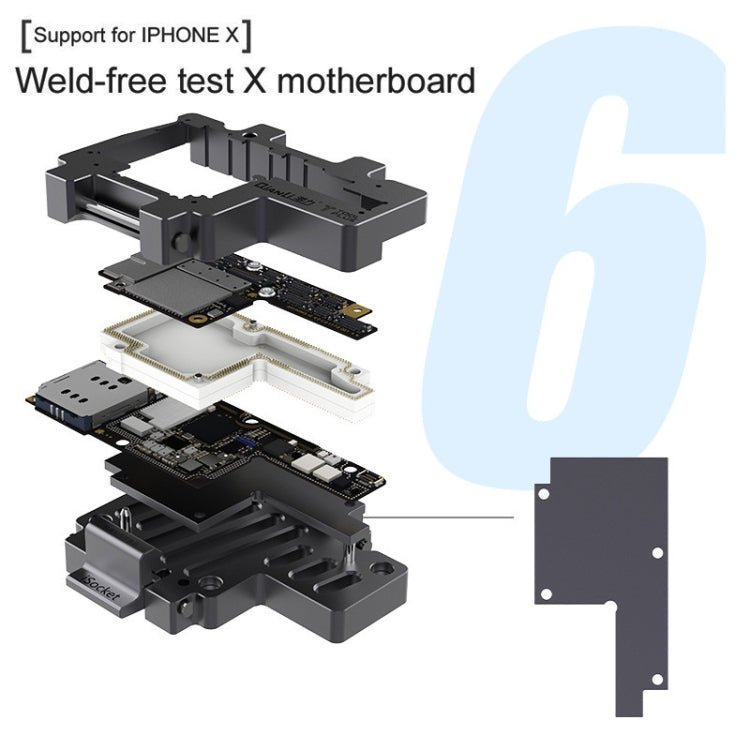 Qianli iSocket 3 In 1 Motherboard Layered Test Frame Upper Lower Layers Logic Board Function Fast Test Holder For iPhone X / XS / XS Max, Qianli iSocket For iPhone X / XS / XS Max - ORIWHIZ