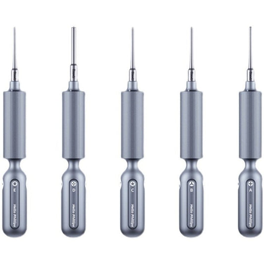 Qianli Super Tactile Grip - Type Precision Silent Dual - Bearing Screwdriver, Type A Phillips, Type B Tri - point, Type C Pentalibe, Type D Pinhead Philips, Type E T2 Torx - ORIWHIZ