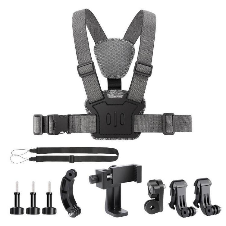 Quick Release Body Mount Belt Chest Strap with Mount & Screw, 3 in 1, 4 in 1, 10 in 1 360 Phone Clamp - ORIWHIZChest BeltDJI & Insta360 AccessoriesUniversal Chest & Head Belt