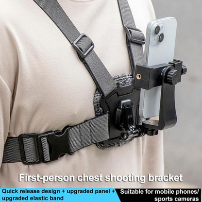 Quick Release Body Mount Belt Chest Strap with Mount & Screw, 3 in 1, 4 in 1, 10 in 1 360 Phone Clamp - ORIWHIZChest BeltDJI & Insta360 AccessoriesUniversal Chest & Head Belt