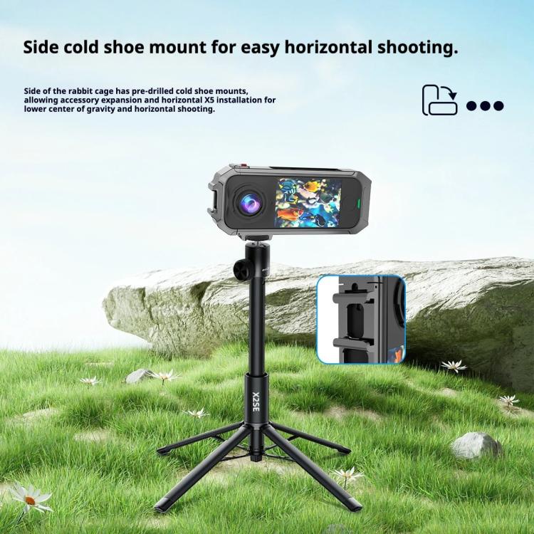 Quick Release Metal Protective Cage Rig with Cold Shoe Bases, Metal Protective Cage Rig - ORIWHIZDJI & Insta360 AccessoriesInsta360 X SeriesProtection & Cases