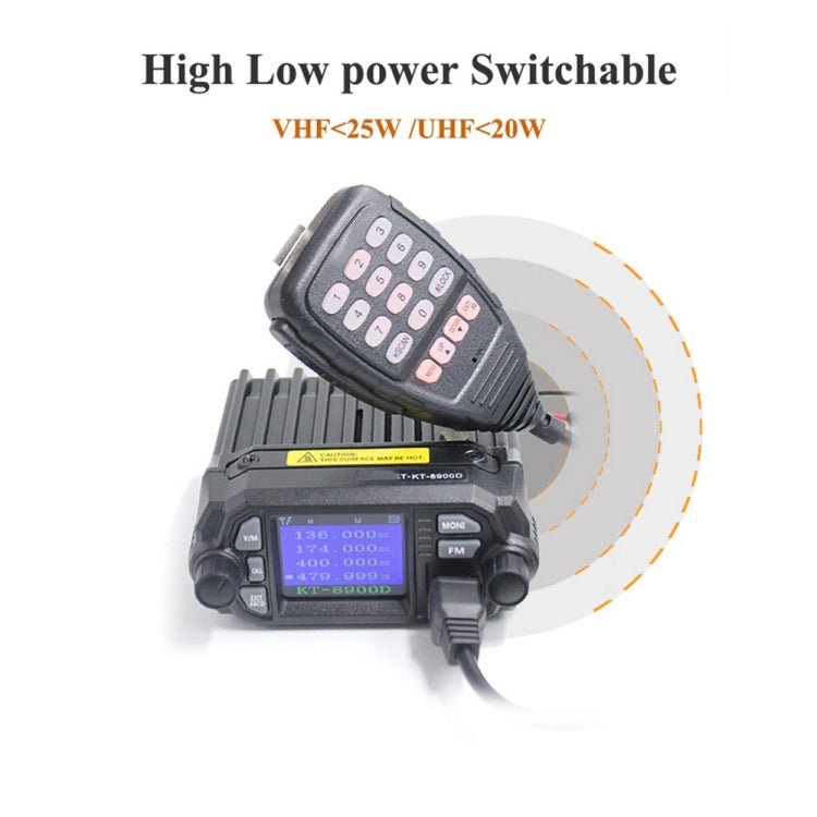 QYT KT - 8900D Mini 25W Dual Band Mobile Radio Walkie Talkie for Car, KT - 8900D - ORIWHIZCar Walkie TalkieConsumer ElectronicsWalkie Talkie