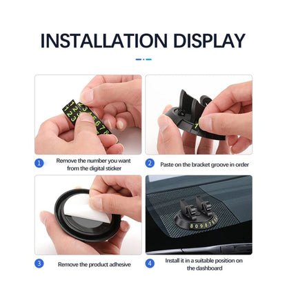 R - 2017 Car Mobile Phone Holder 360 Degree Rotatable Swan Stand, Without Number Plates, With Number Plate - ORIWHIZ