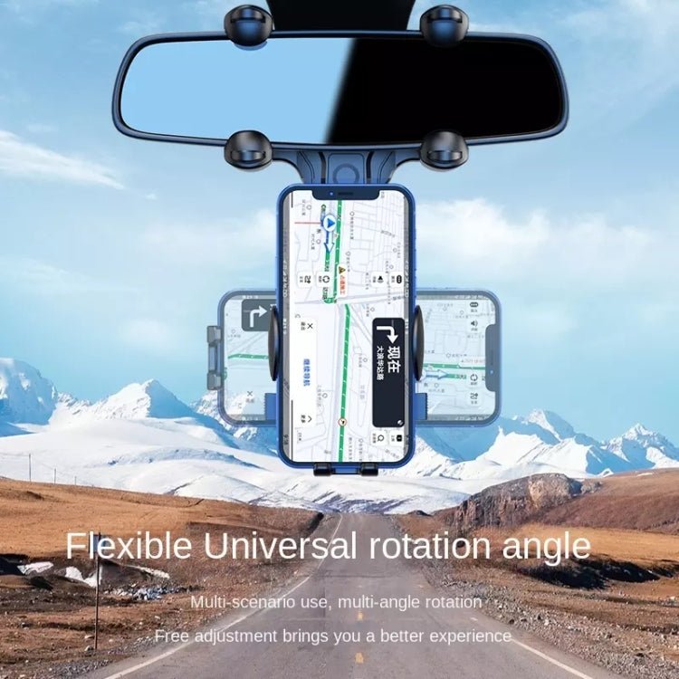 R004 Rearview Mirror 360 Rotatable Retractable Car Phone Holder, R004 - ORIWHIZ