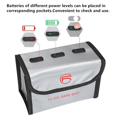 RCSTQ for DJI FPV Combo 2 x Batteries Li - Po Safe Explosion - proof Storage Bag, For DJI FPV Combo 2 x Batteries - ORIWHIZCase & BagsDJI & Insta360 AccessoriesDJI FPV Series