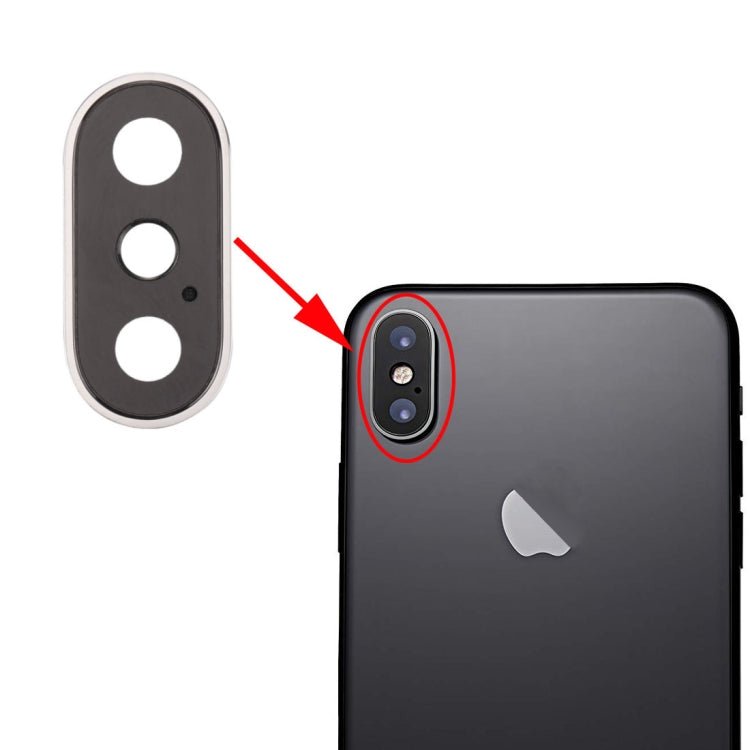 Rear Camera Lens Ring for iPhone X, For iPhone X - ORIWHIZ