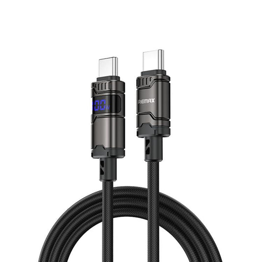 REMAX C01 - CC 100W Type - C to Type - C Nylon Braided Data Cable, Length: 1.2m, Type - C to Type - C - ORIWHIZ