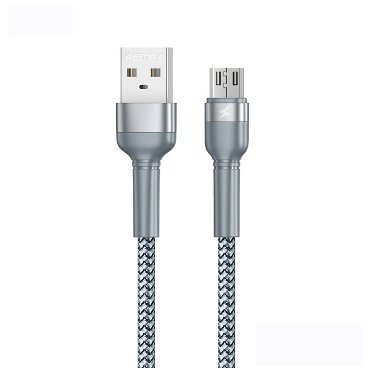 REMAX RC - 124m 1m 2.4A USB to Micro USB Aluminum Alloy Braid Fast Charging Data Cable, Micro USB - ORIWHIZ