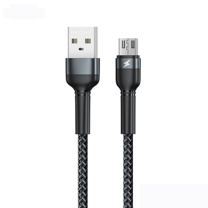 REMAX RC - 124m 1m 2.4A USB to Micro USB Aluminum Alloy Braid Fast Charging Data Cable, Micro USB - ORIWHIZ